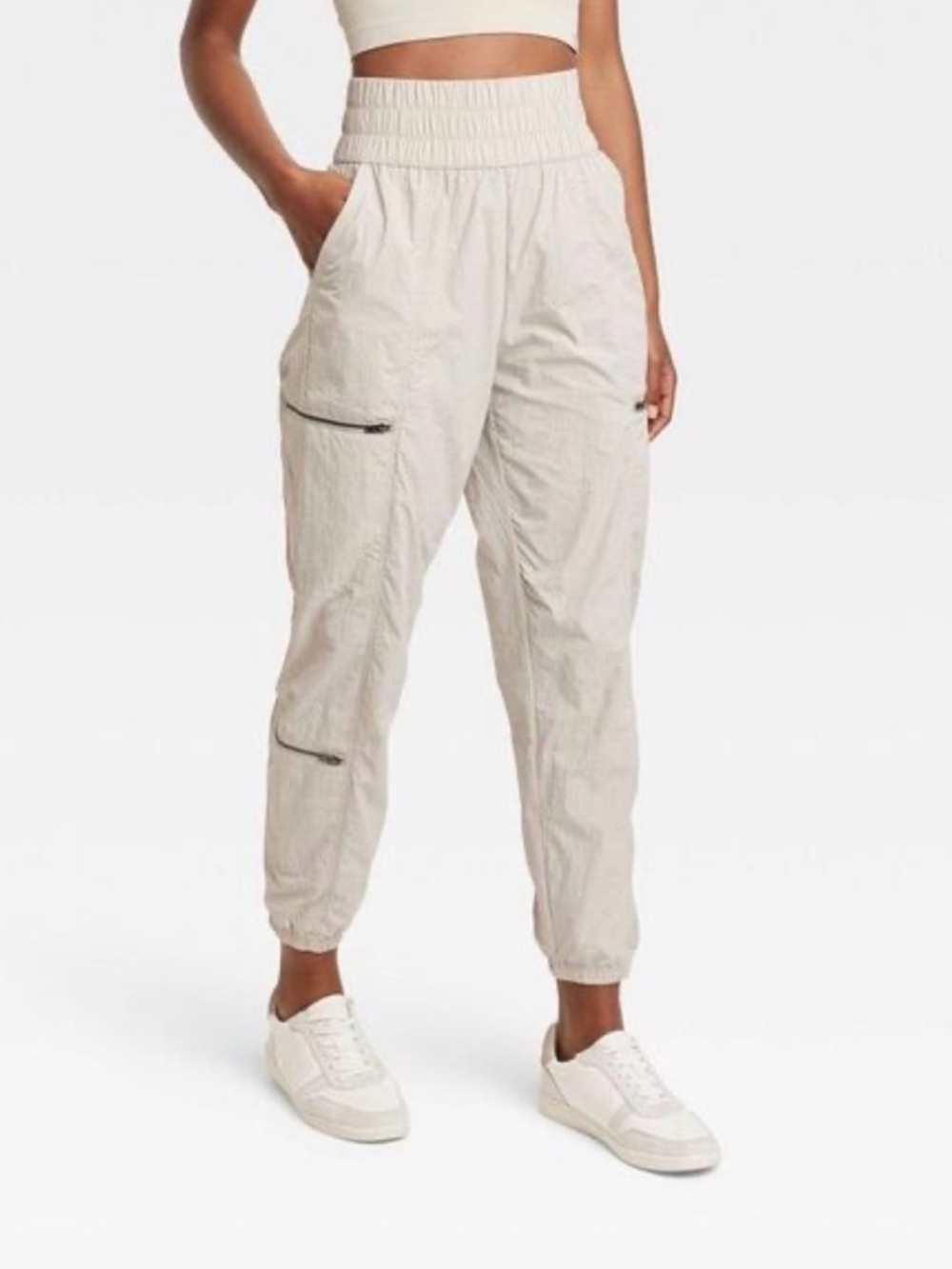 JoyLab Light Beige Cargo Joggers